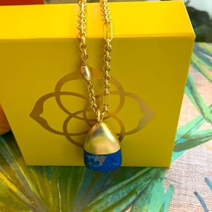 Freida Gold Cobalt Howlite (Blue) Kendra Scott Long Pendant Necklace $98 Retail